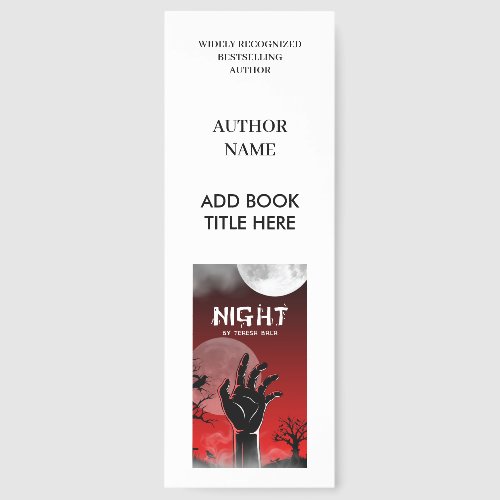 Author Book Launch Minimal Promo Bookmark
