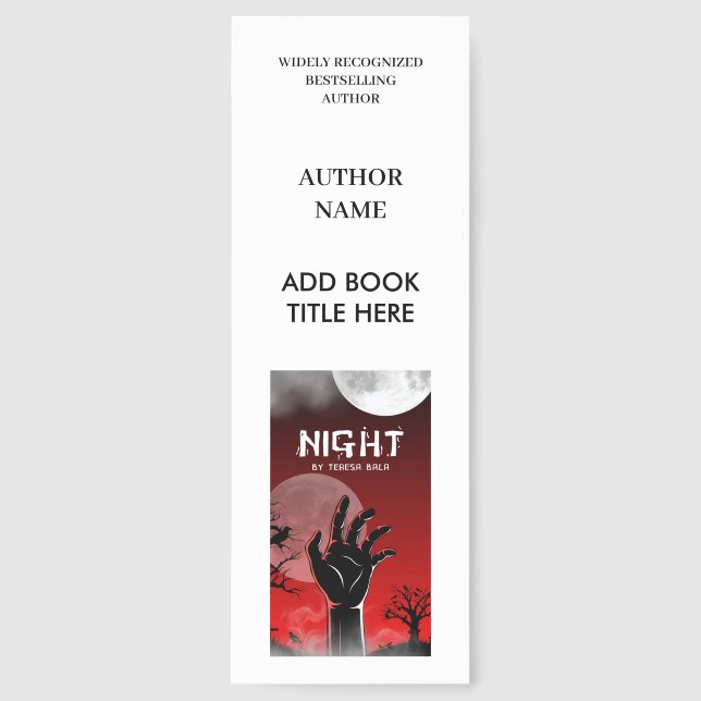 Author Book Launch Minimal Promo Bookmark (Front)