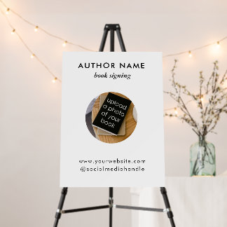 Author Book Launch Signing Table Set Up Banner Foam Board