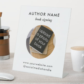 Author Book Launch Signing Table Set Up Banner Pedestal Sign