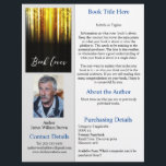 Author Book One Sheet Promotional Sell Sheet<br><div class="desc">An easy to edit Author sell sheet flyer. This one sheet promotional marketing page is used to introduce your book to retail bookstores or wholesalers. A good way to introduce your book all on a simple sheet. This marketing sheet allows you to edit and add a book cover, author photograph,...</div>