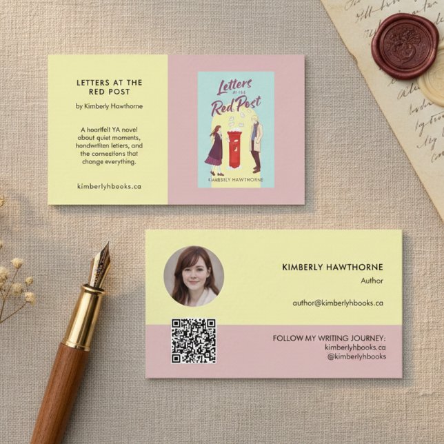 Author Book Promotion Custom YA Novel Pastel Business Card (Creator Uploaded)