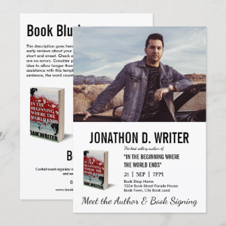 Author Book Signing & Book Promotion Advertisement Invitation