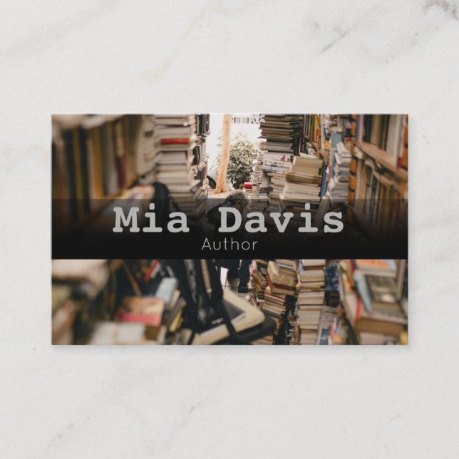Author books business card (Front)
