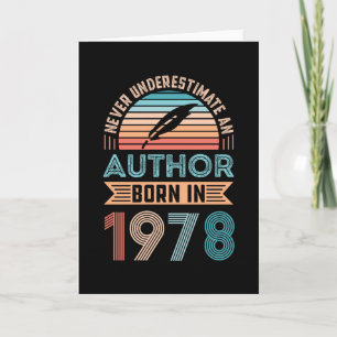 Author born 1978 50th Birthday Book Gift Card