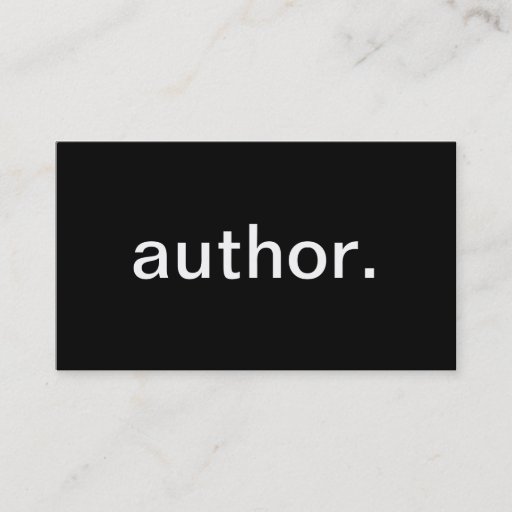 Customizable Author Business Card