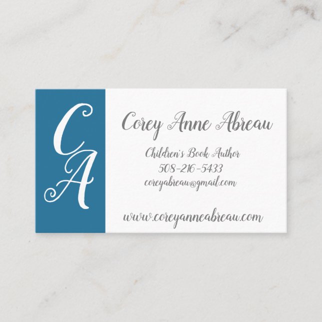 Author Business Card (Front)
