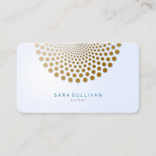 Author Business Card Elegant Circle Dots Motif