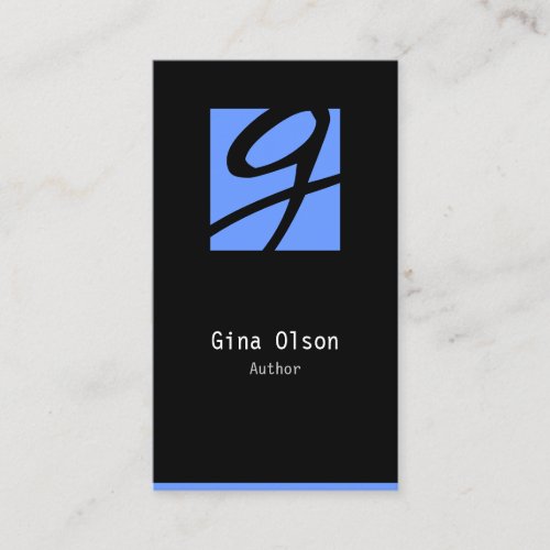 Author Business Card Monogram Block