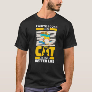 Author Cat Book Poetry Novelist Writer T-Shirt