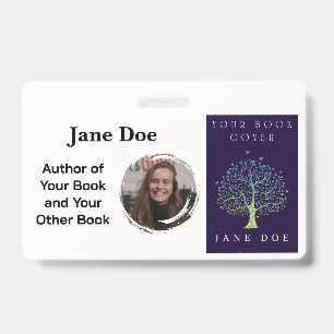 Author Convention Book Signing Custom Book Cover Badge