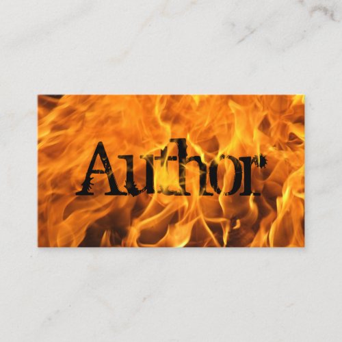 Cool Burning Fire Author Business Card