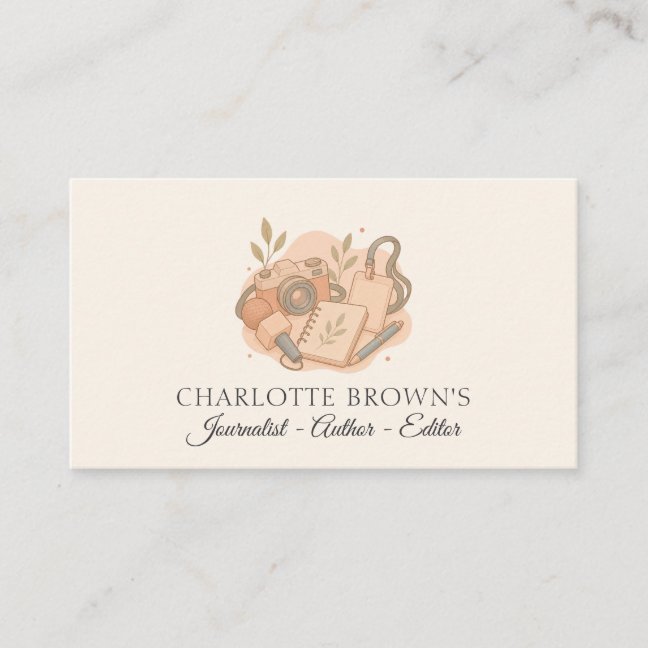 Author, Editor Journalism Business Card
