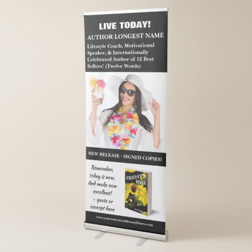 Author Event Black Retractable Banner