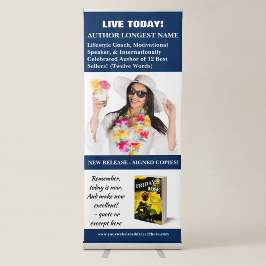 Author Event Retractable Banner Zazzle Com