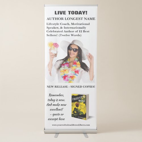 Author Event White Retractable Banner