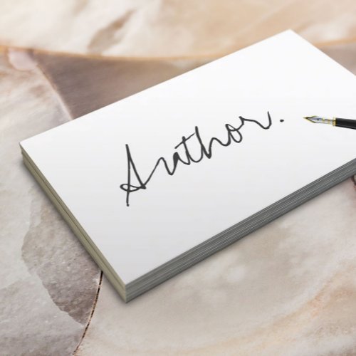 Free Handwriting Script Author Business Card