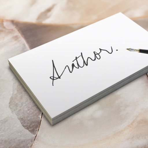 Customizable Free Handwriting Script Author Business Card