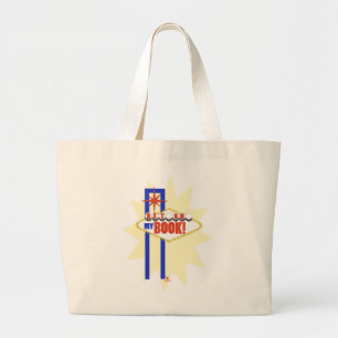 Author Fun Bet On My Book Vegas Sign Logo Large Tote Bag
