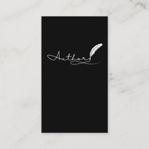 Author Journalist Book Writer Novelist Storyteller Business Card