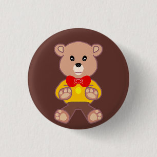 Author K.E.C. Teddy Bear Button