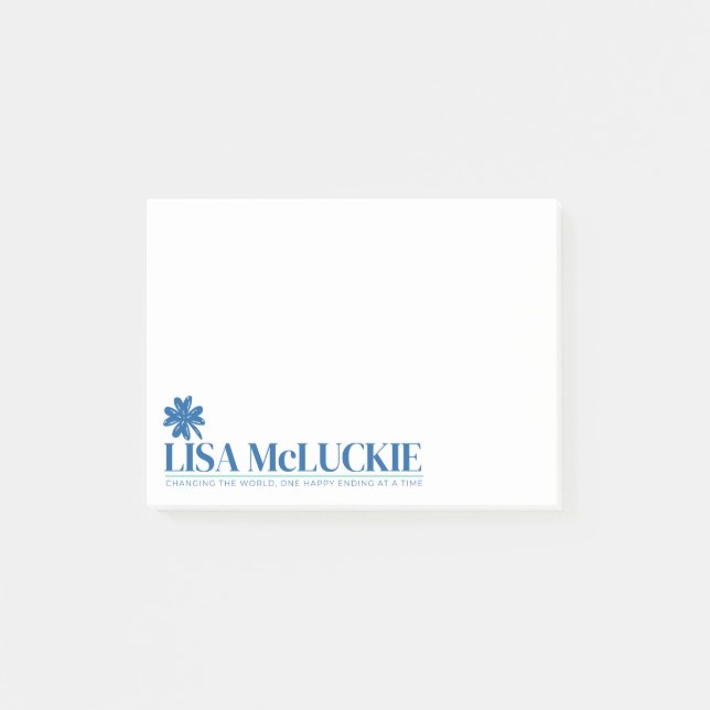 Author Lisa McLuckie notes (Front)