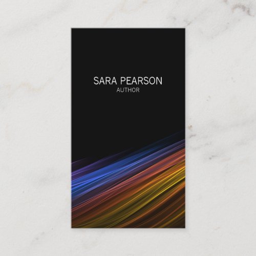 Author Literary Arts Abstract Colorful Light Business Card
