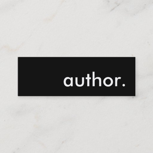 Customizable author. business cards