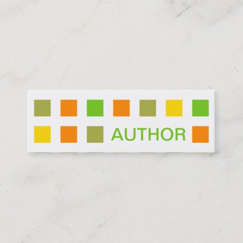 AUTHOR (mod squares) Business Card Template