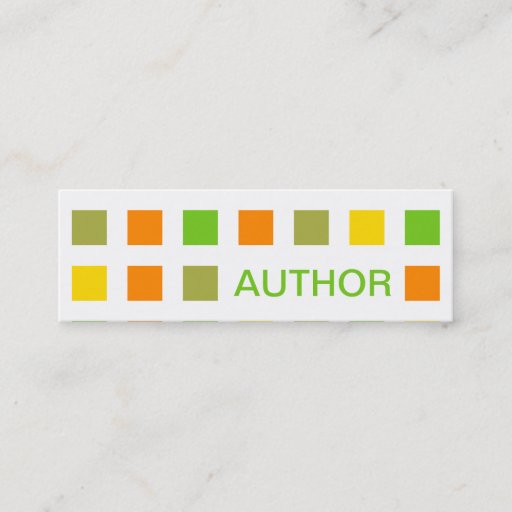 Customizable AUTHOR (mod squares) Business Card Template