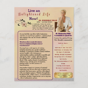 Author One Sheet Book Marketing Peach