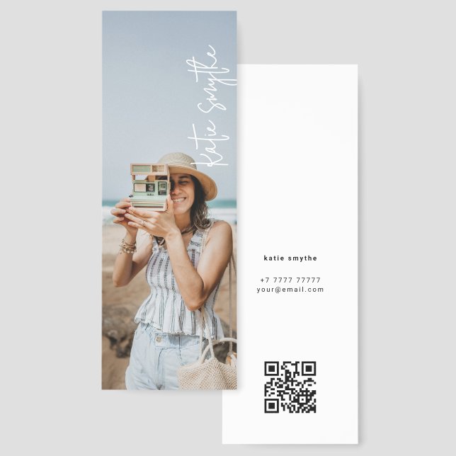 Author Photo QR Code Website Bookmarks (Front & Back)