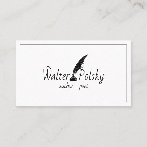 Author Poet Writer Blogger Business Card