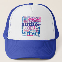 Author Pride Wordy Cool Typography Pattern Trucker Hat