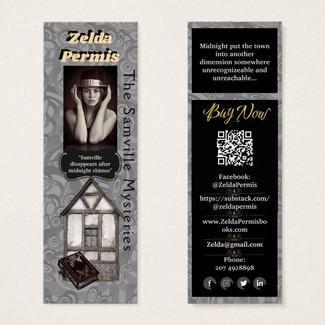 Author Promotion Black Gray Mystery (Front & Back)