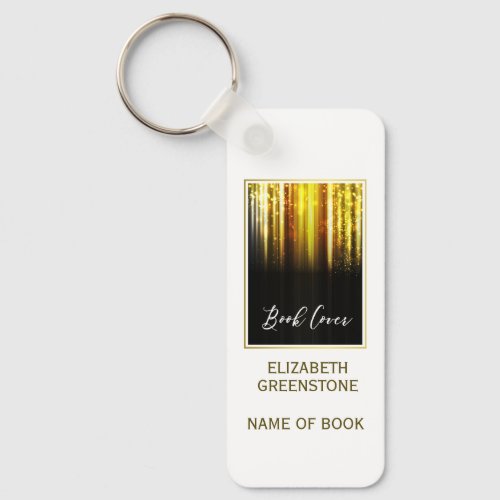 Author Promotional Book Cover Quote Keychain