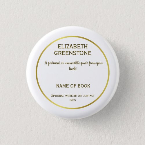 Author Promotional Book Quote Button