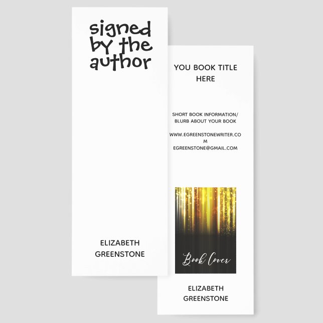 Author Promotional Signed Bookmark (Front & Back)