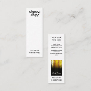 Author Promotional Signed Copy Mini Bookmark Card