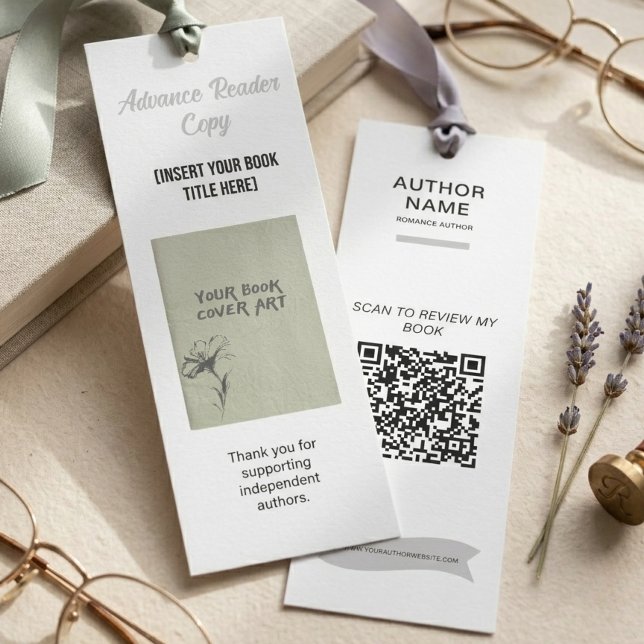 Author QR Code Bookmark Advance Reader Copy Book  (Creator Uploaded)