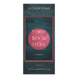 Author Rack Card with space for Book Cover