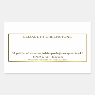 Author Signature Bookplate