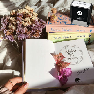 Author Signature Calligraphy Self-inking Stamp