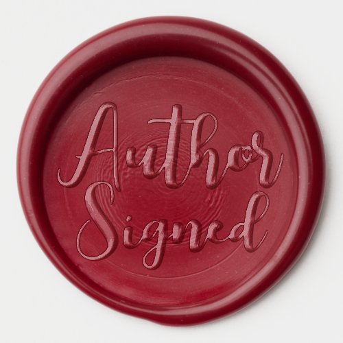 Author Signed Book Signing Wax Seal Sticker