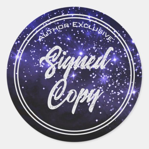 Author Signed Copy Galaxy Classic Round Sticker