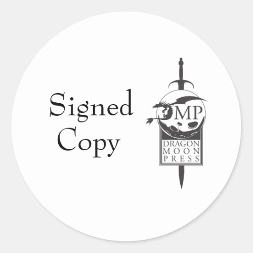 Author signed copy stickers