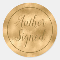 Gold Best Selling Author Classic Round Sticker