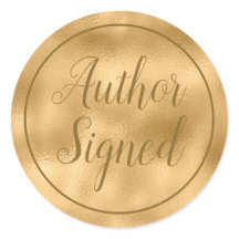 Author Signed Elegant Script Gold