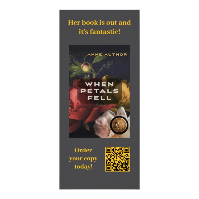 Author Signing Book Release Promotional Rack Card (Back)