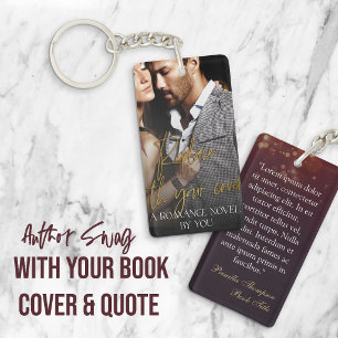 Author Swag Romance Book Cover & Quote Keychain